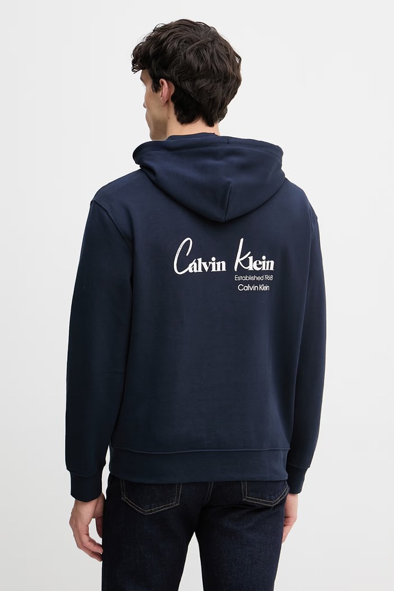 Calvin Klein Jeans hanorac cu glugă pentru bărbați, din bumbac bleumarin LV04RF234G