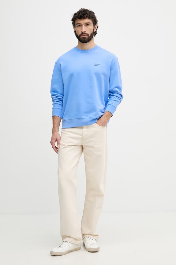 Calvin Klein Jeans férfi pamut melegítőfelső LV04RF271G kék SS26