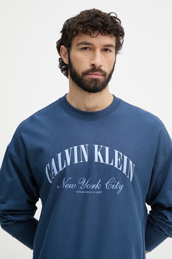 Calvin Klein Jeans mikina pánska modrá LV04RF244G