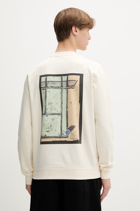 Marc O'Polo bluza męska bawełniana beżowy 5000008480