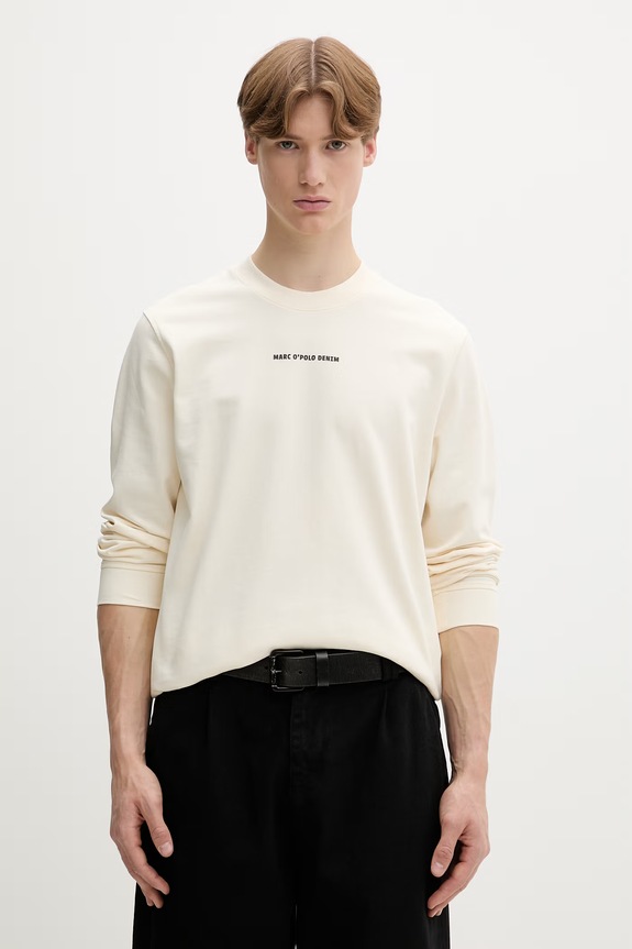 Odzież Marc O'Polo bluza męska bawełniana 5000008480 beżowy