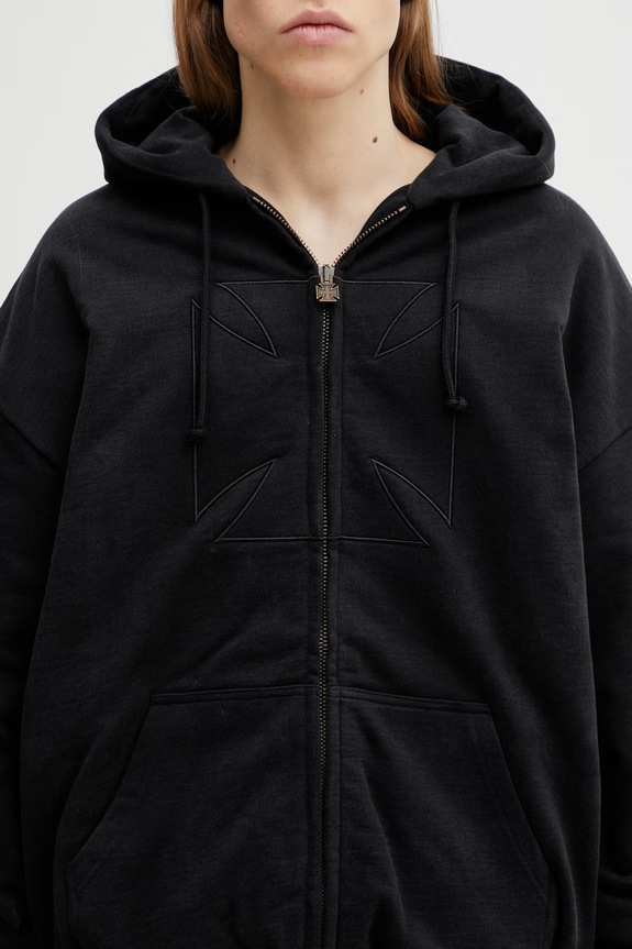 VETEMENTS cotton sweatshirt Embroidered Cross black ME76BJ005B