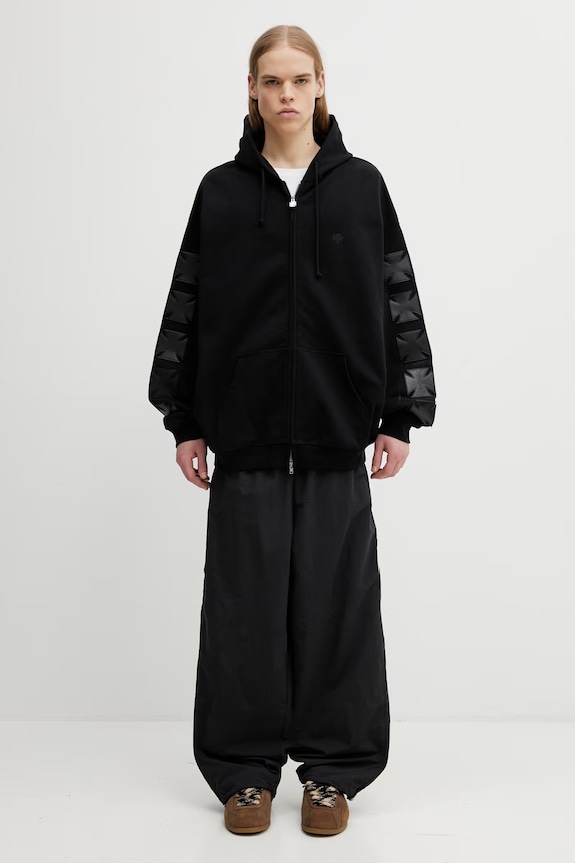VETEMENTS bluza Leather Biker Cross ME76ZU267B czarny