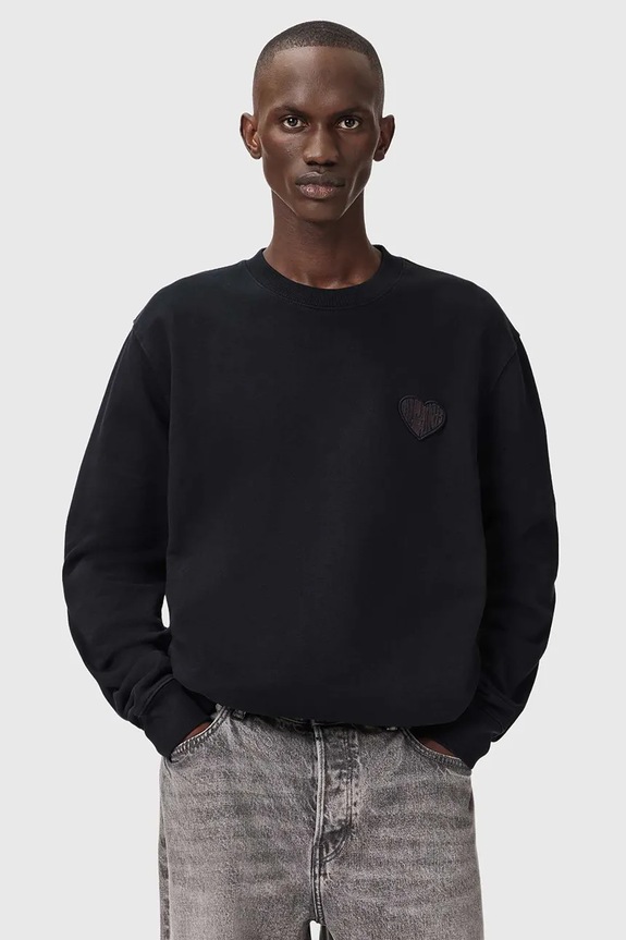 Bavlnená mikina AllSaints LOVER bavlna čierna M010NC