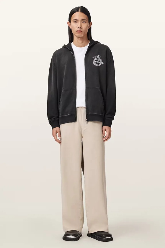 Одяг Бавовняна кофта AllSaints TERRA M020NE чорний