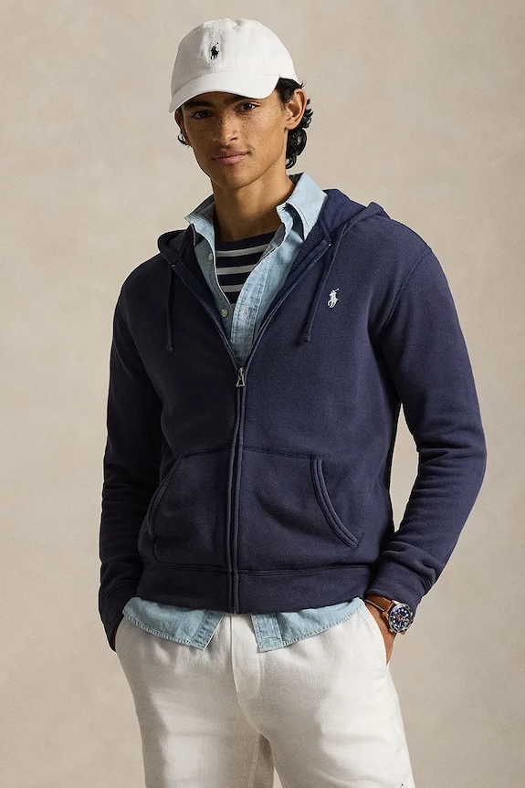 Μπλούζα Polo Ralph Lauren με κουκούλα σκούρο μπλε 710A12480
