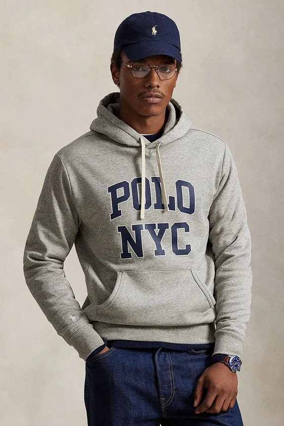 Polo Ralph Lauren bluza z kapturem szary 710A13245
