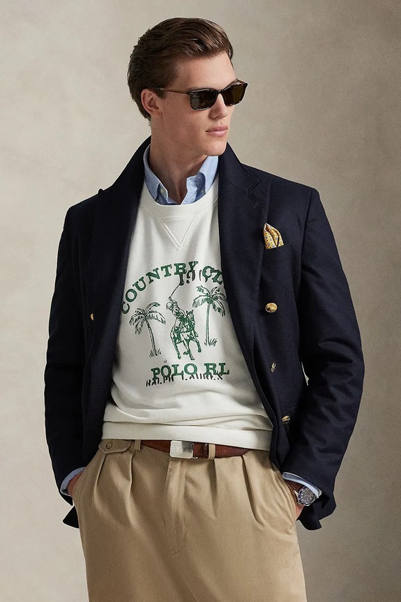 Μπλούζα Polo Ralph Lauren 710B13518 μπεζ