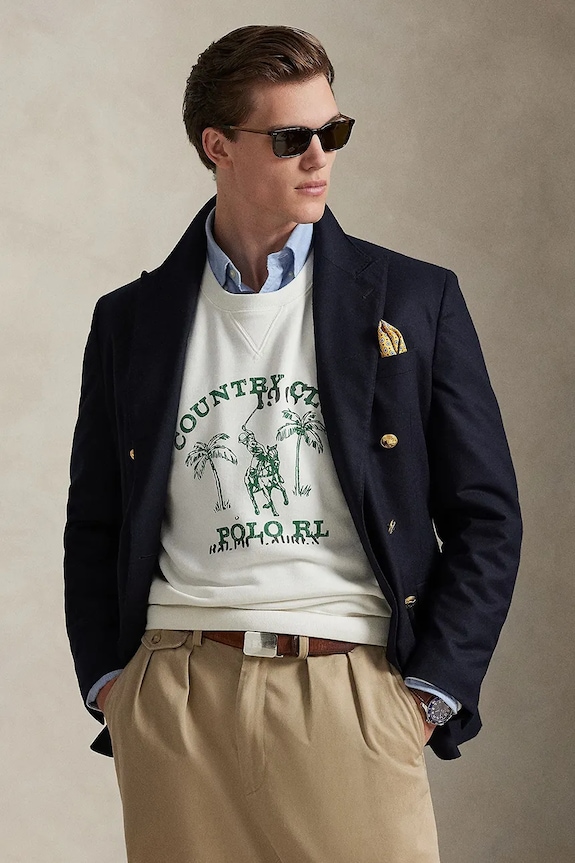 Μπλούζα Polo Ralph Lauren 710B13518 μπεζ