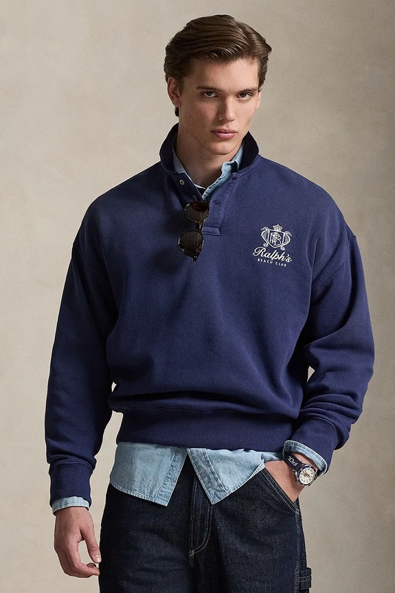 Polo Ralph Lauren bluza męska bawełniana granatowy 710B14568