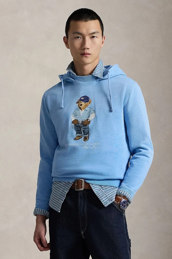 Mikina Polo Ralph Lauren s kapucňou modrá 710B14619
