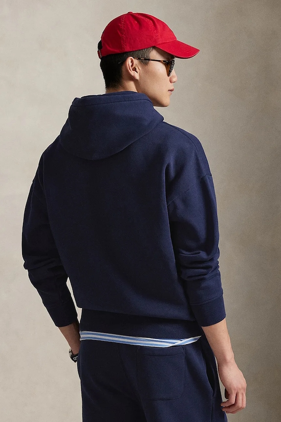 Pulover z bombažem Polo Ralph Lauren 710B14761 mornarsko modra SS26