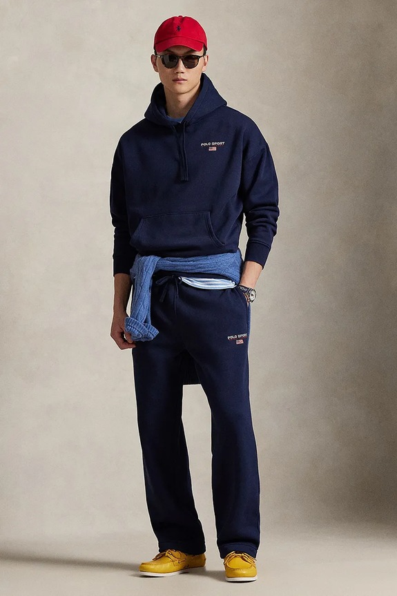 Oblačila Pulover z bombažem Polo Ralph Lauren 710B14761 mornarsko modra