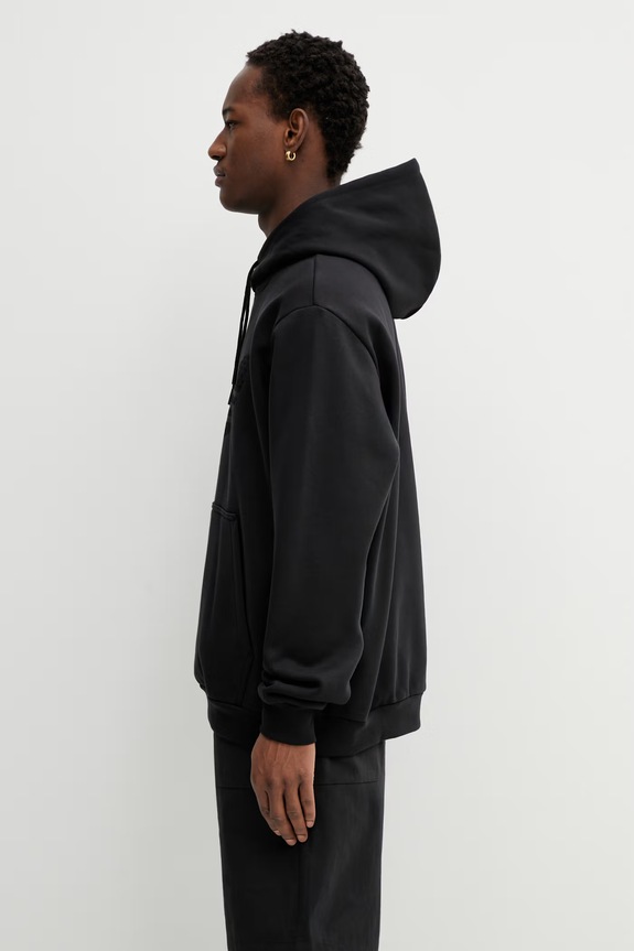 adidas Originals hanorac cu glugă pentru bărbați cu bumbac MONOGRAM HD KD1358 negru SS26