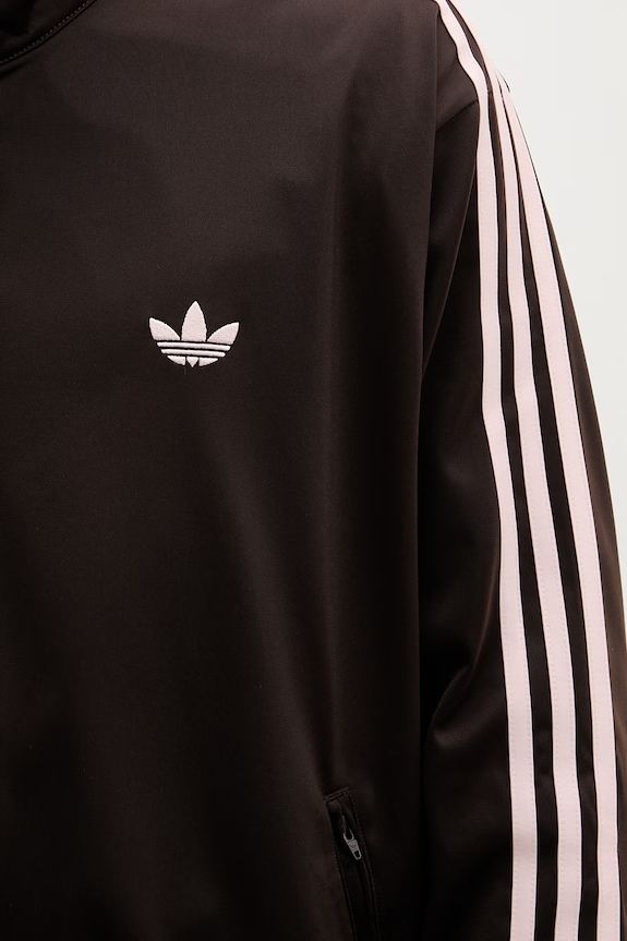 adidas Originals μπλούζα με κουμπιά ανδρική FIREBIRD TT KD8309 καφέ