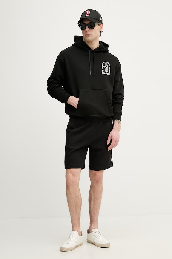 Lacoste hanorac cu glugă pentru bărbați, din bumbac SH1371 negru SS26