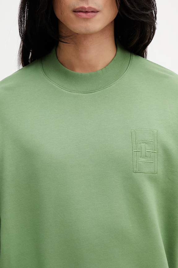 Lacoste men's sweatshirt with cotton green SH1682