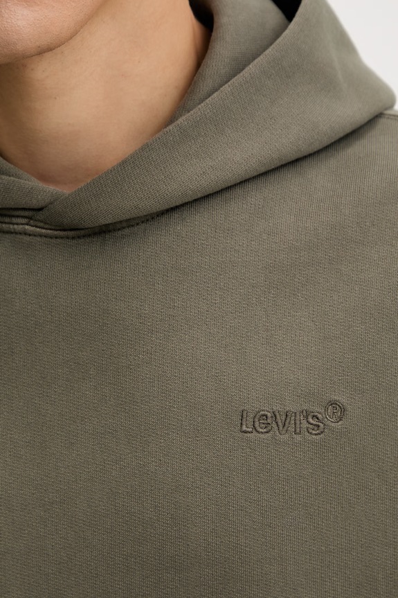 Pulover Levi's THE AUTHENTIC HOODIE A8435.0040 zelena