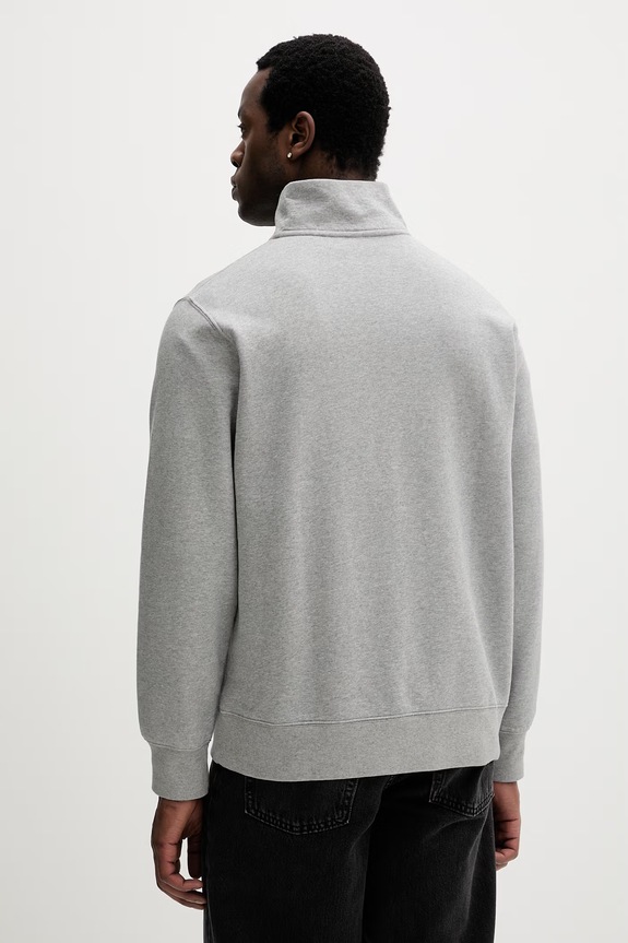 Îmbrăcăminte Levi's Hanorac bărbați bumbac ORIGINAL HM 1/4 ZIP A8606.0013 gri