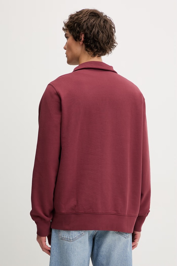 Ρούχα Βαμβακερή μπλούζα Levi's ORIGINAL HM 1/4 ZIP A8606.0015 μπορντό