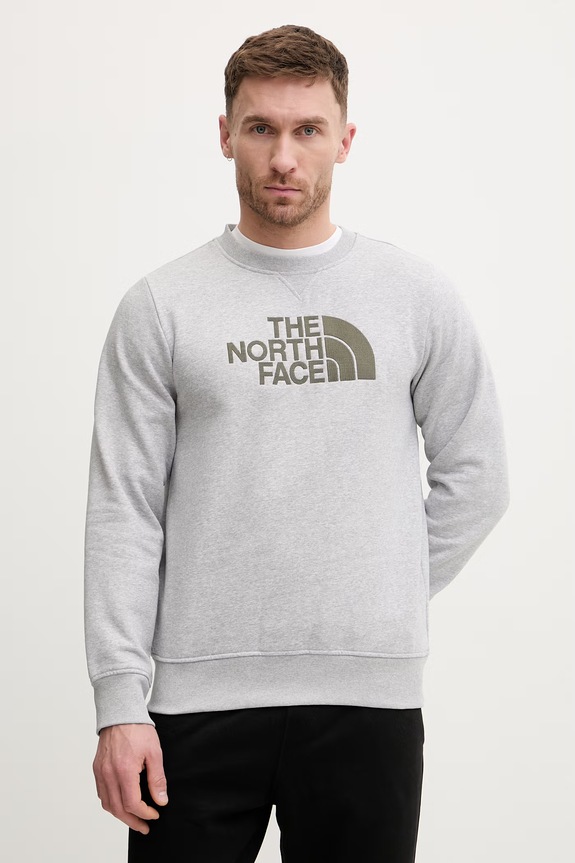 The North Face bluza Drew Peak aplikacja szary NF0A89EK6RS1