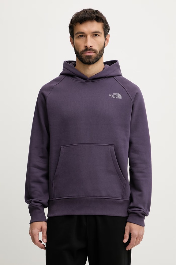 The North Face bluza Raglan Redbox z kapturem fioletowy NF0A89F9G5O1