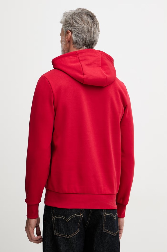Oblečenie Tommy Hilfiger mikina s kapucňou pánska s bavlnou MW0MW42468 červená