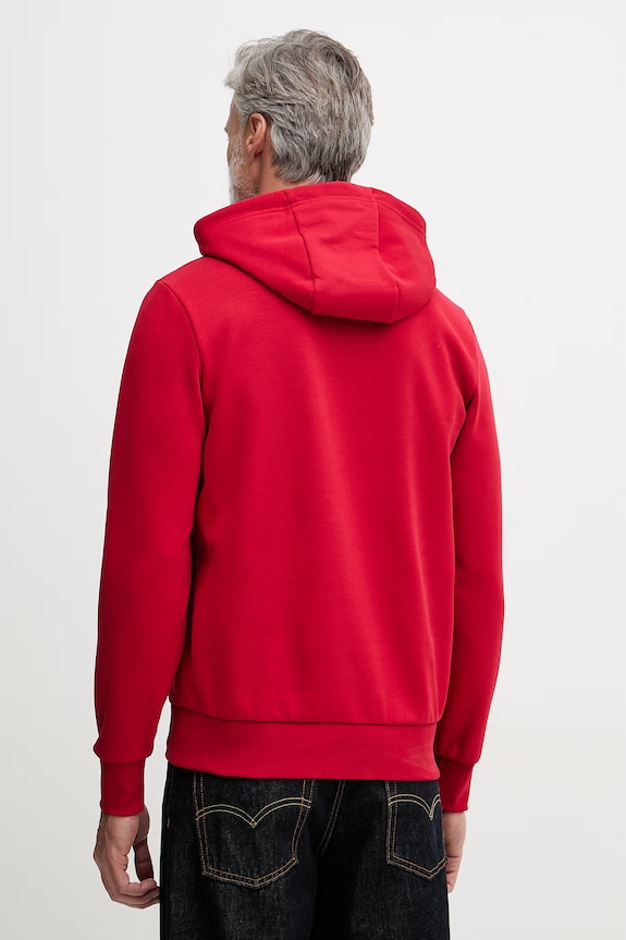 Oblečenie Tommy Hilfiger mikina s kapucňou pánska s bavlnou MW0MW42468 červená
