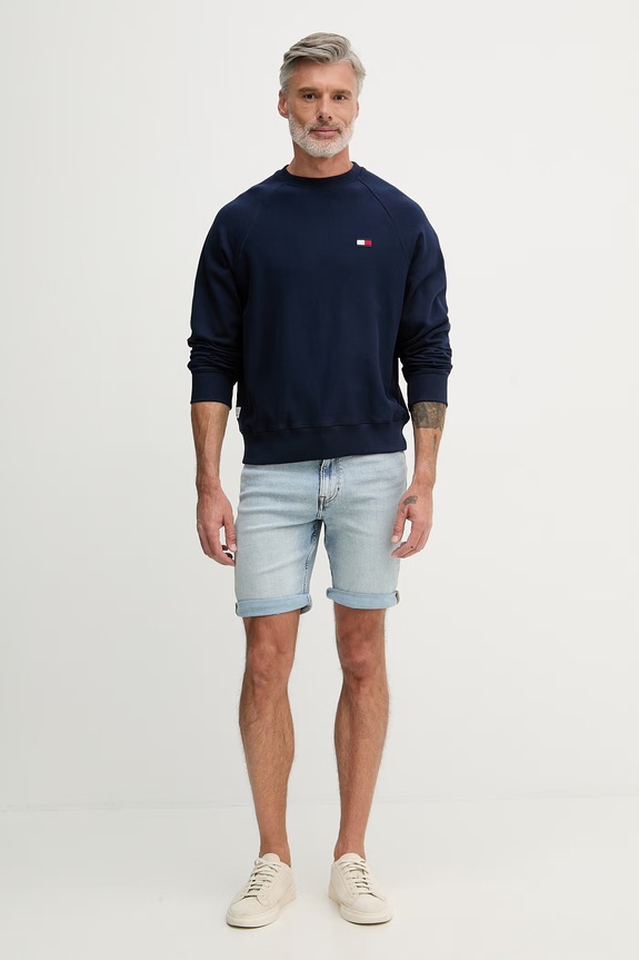 Tommy Hilfiger hanorac pentru bărbați, din bumbac MW0MW42471 bleumarin SS26