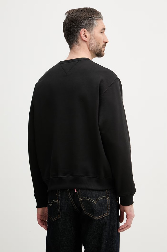 Abbigliamento Tommy Hilfiger felpa da uomo in cotone MW0MW42479 nero