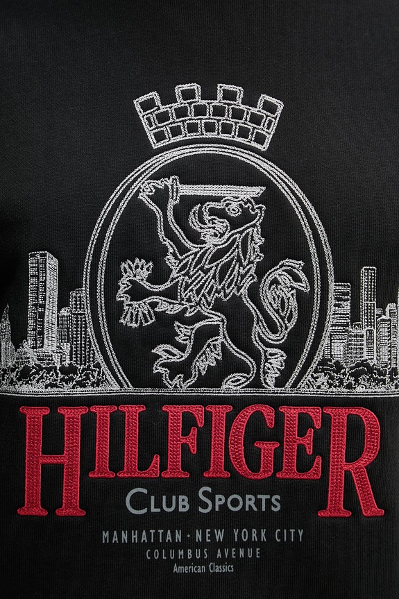 Tommy Hilfiger felpa da uomo in cotone MW0MW42479 nero
