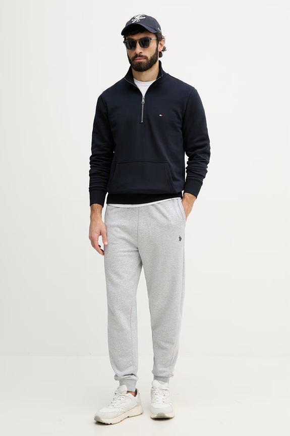 Tommy Hilfiger férfi pamut melegítőfelső MW0MW43115 sötétkék SS26