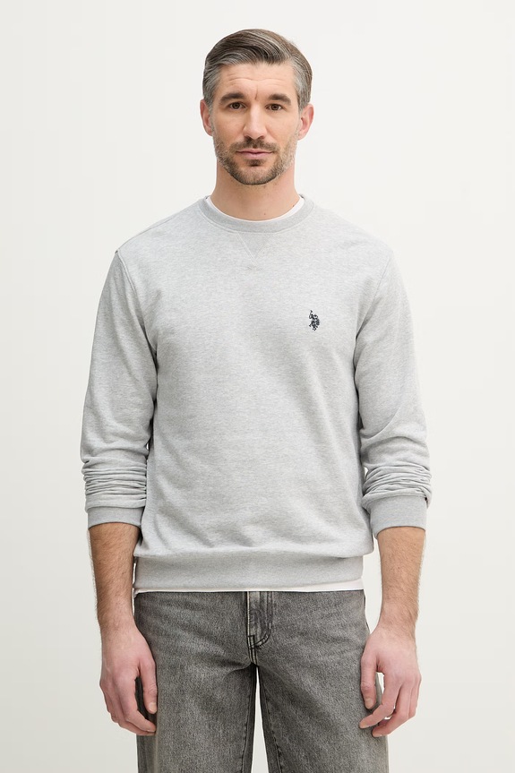Dukserica U.S. Polo Assn. DHM LB CREW bez kapuljače siva MUP3356