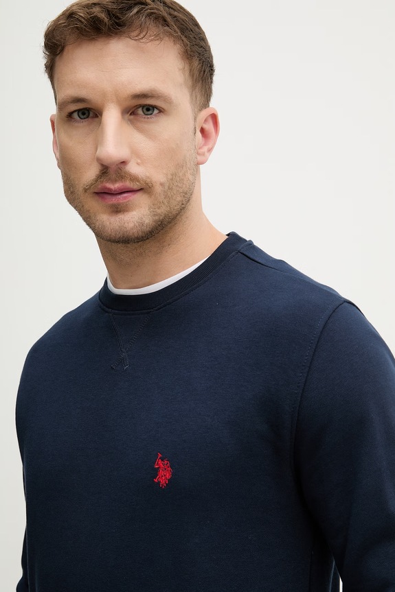 Dukserica U.S. Polo Assn. DHM LB CREW mornarsko plava MUP3356