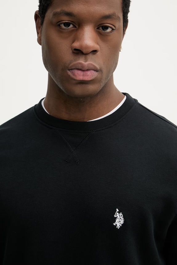 Μπλούζα U.S. Polo Assn. DHM LB CREW μαύρο MUP3356.M12