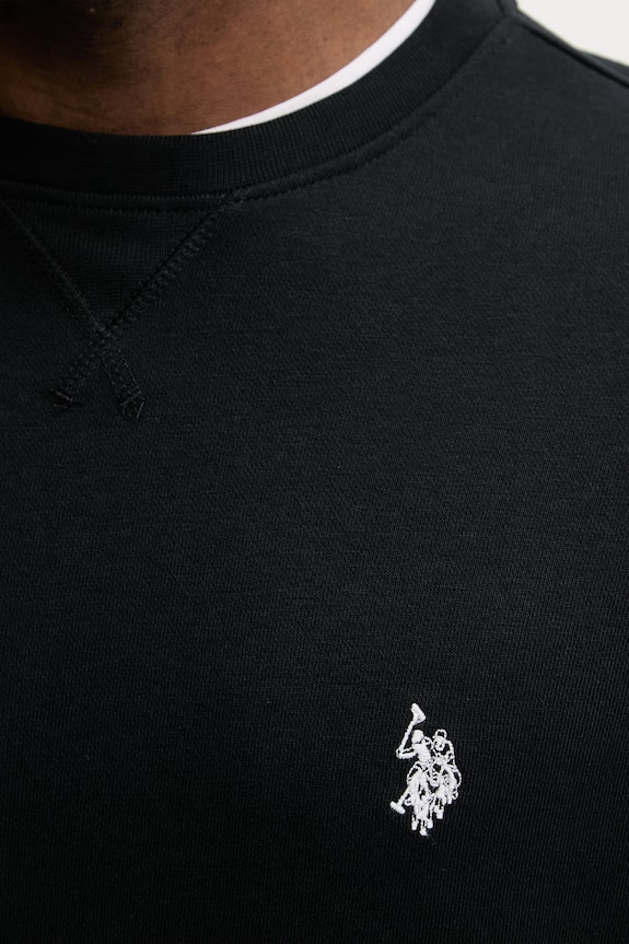 Μπλούζα U.S. Polo Assn. DHM LB CREW MUP3356.M12 μαύρο