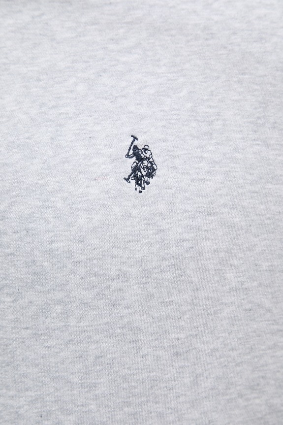 U.S. Polo Assn. Pulover s kapuco moški z bombažem DHM LB MUP4412 siva
