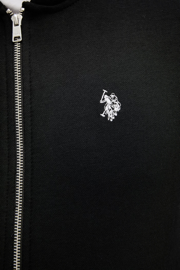 U.S. Polo Assn. Суичър с цип мъжки с памук DHM LB MUP4413 черен