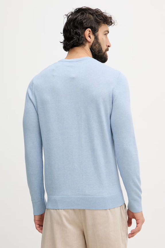 Oblečenie U.S. Polo Assn. sveter pánsky bavlnený DHM KNIT MUP4551 modrá