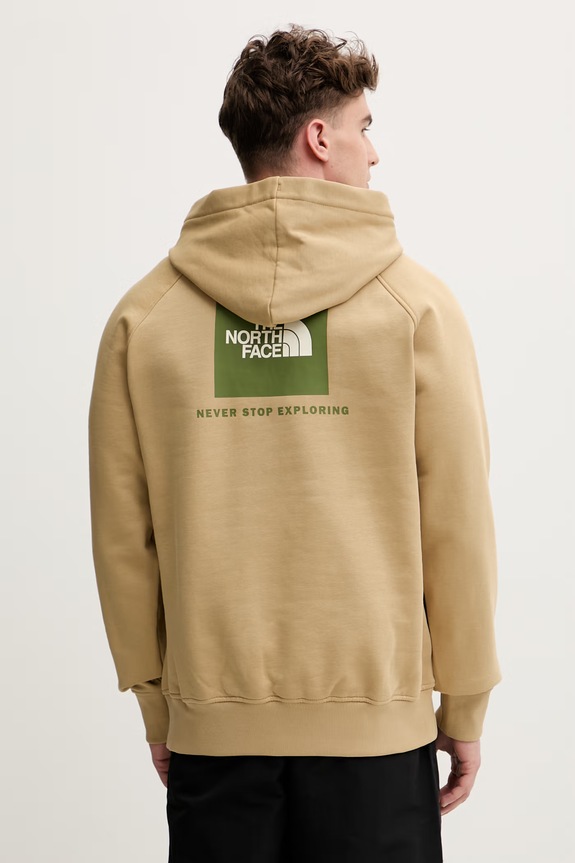 Oblečenie The North Face mikina s kapucňou pánska bavlnená Raglan NF0A89F9LK51 béžová