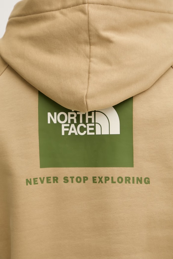 The North Face mikina s kapucňou pánska bavlnená Raglan béžová NF0A89F9LK51