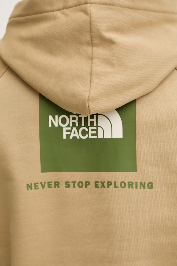 The North Face mikina s kapucňou pánska bavlnená Raglan béžová NF0A89F9LK51