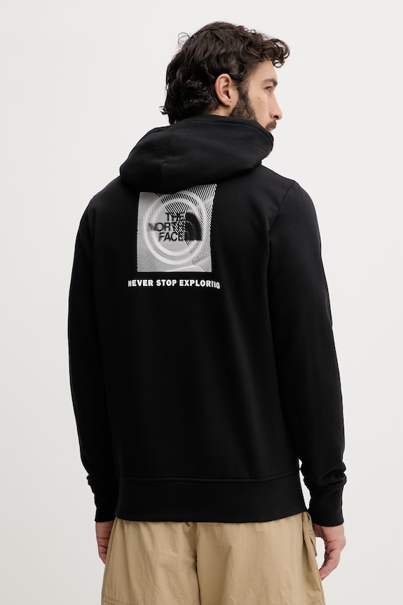 The North Face mikina s kapucňou pánska bavlnená Energy čierna NF0A8G9XJK31
