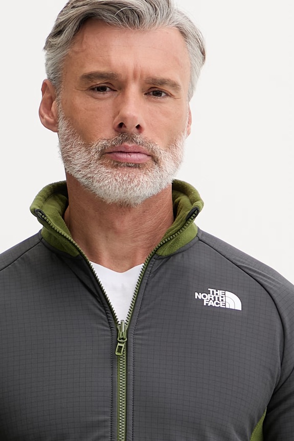 The North Face hanorac cu fermoar pentru bărbați polar Glacier Heavyweight verde NF0A89JGM6D1