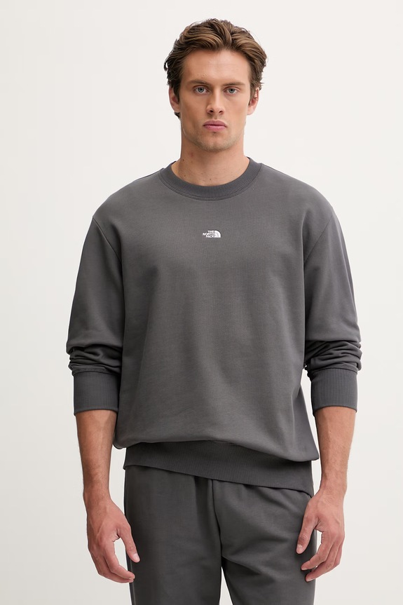 The North Face dukserica za muškarce od pamuka Essential Light siva NF0A8GQCRHI1