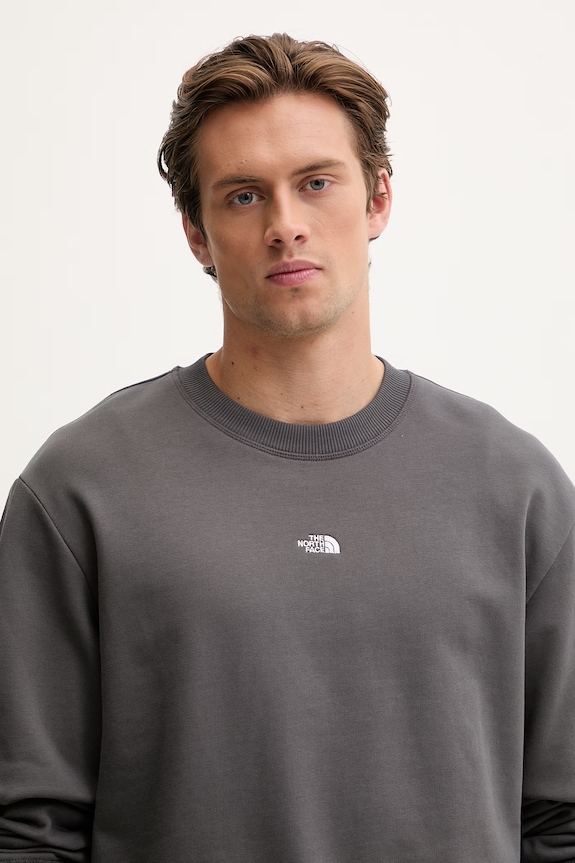 The North Face pulover moški bombažen Essential Light siva NF0A8GQCRHI1