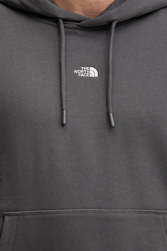 The North Face pulover s kapuco moški bombažen Essential Light NF0A8GQDRHI1 siva