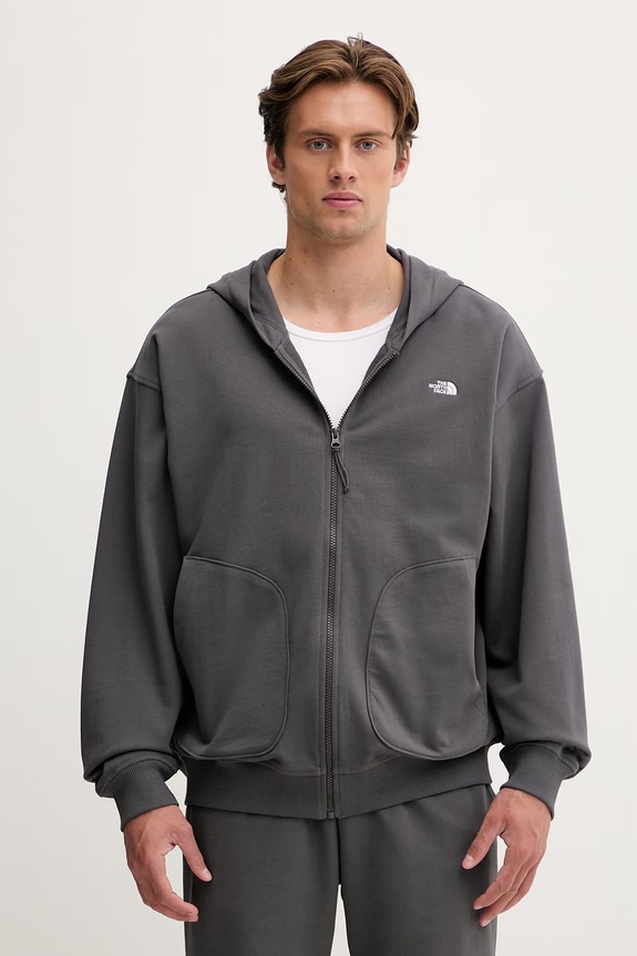 The North Face bluza męska bawełniana Essential Oversize szary NF0A8GQGRHI1