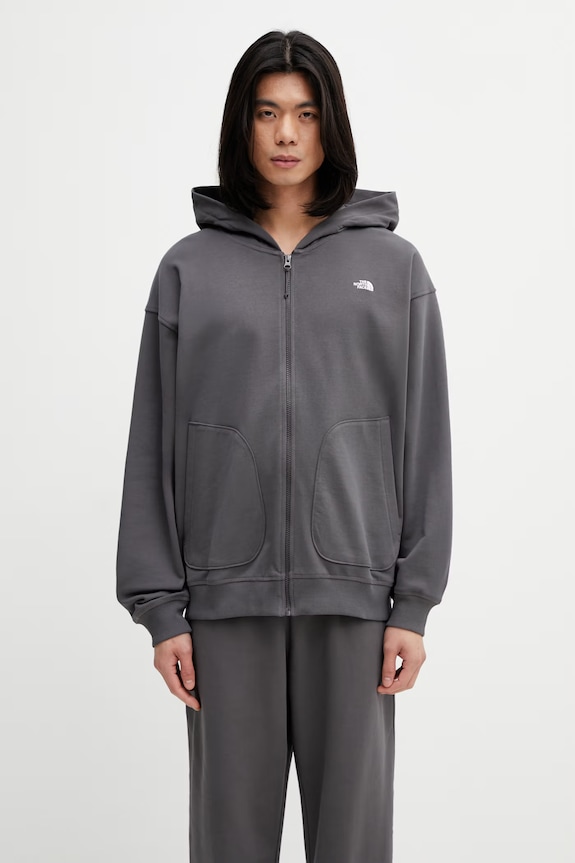 The North Face Essential Oversize hanorac din bumbac pentru bărbați gri NF0A8GQGRHI1