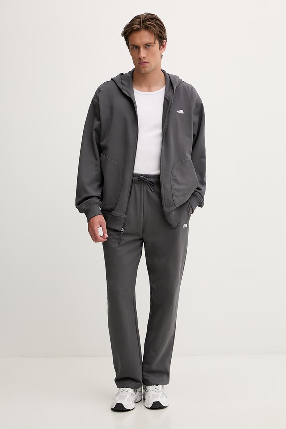 The North Face pulover moški bombažen Essential Oversize NF0A8GQGRHI1 siva SS26